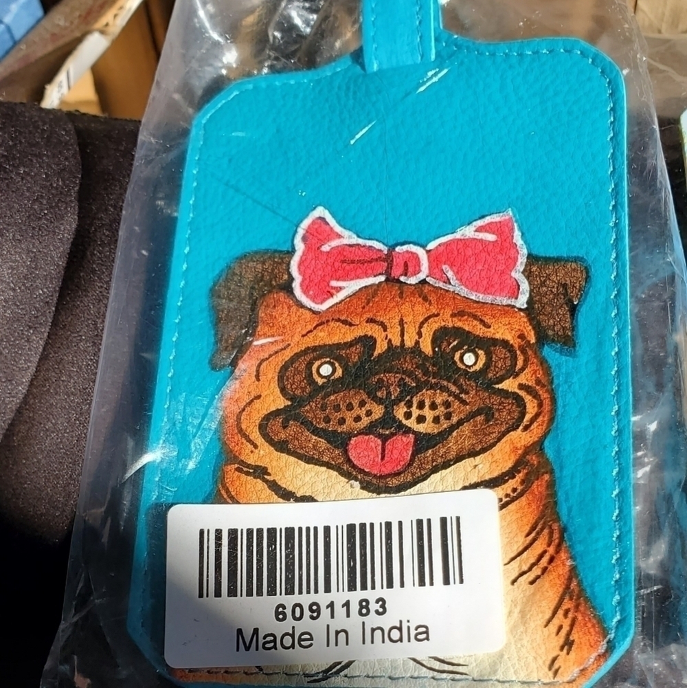Sukriti Genuine Leather Hand Painted Luggage Tag - Picture 4 of 7